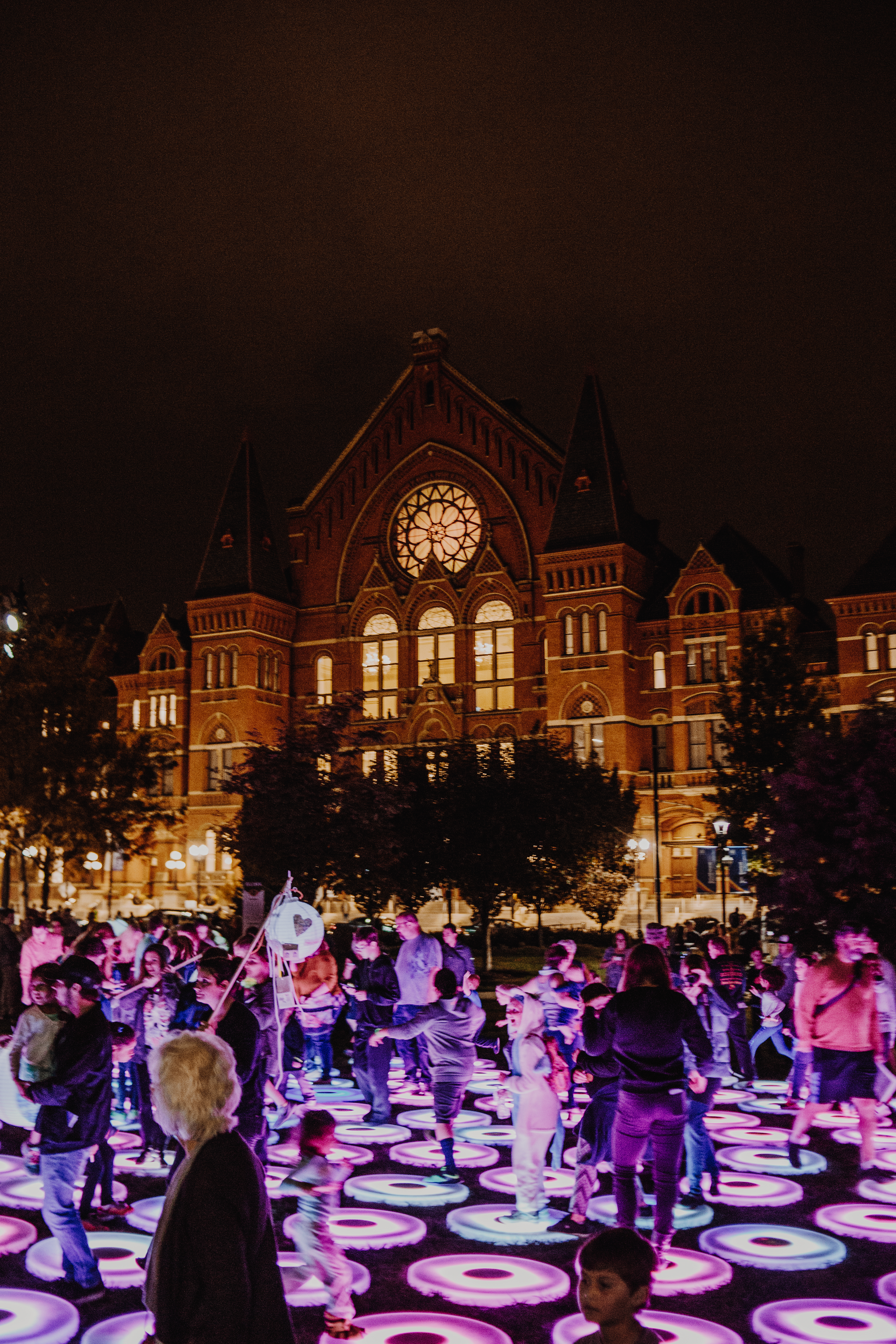 glowing music hall