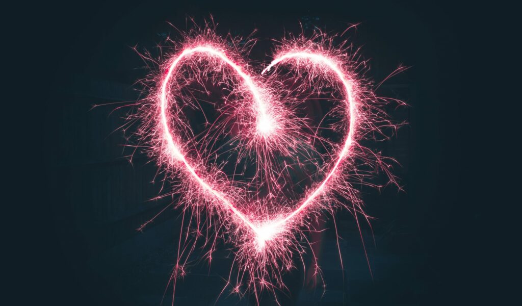 heart made of sparks