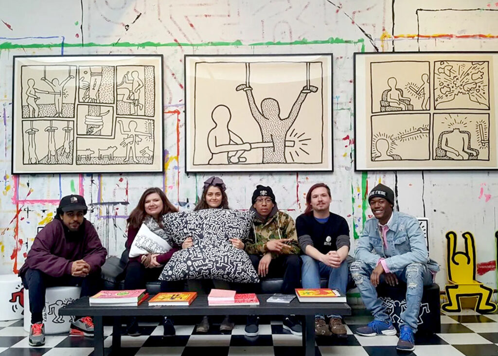 students at keith haring studio