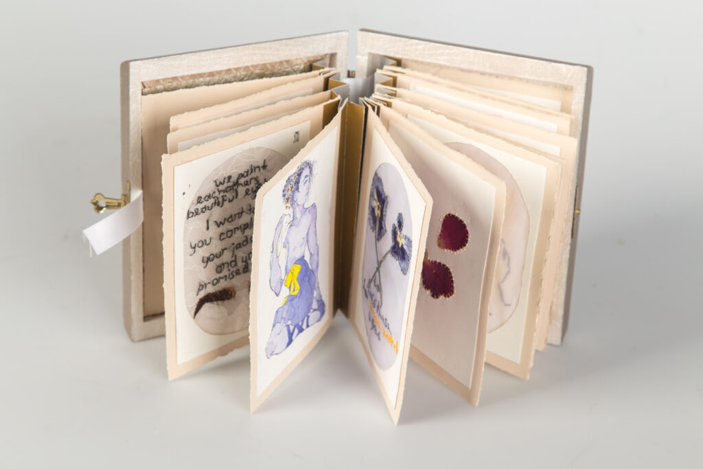 handmade book with illustrations