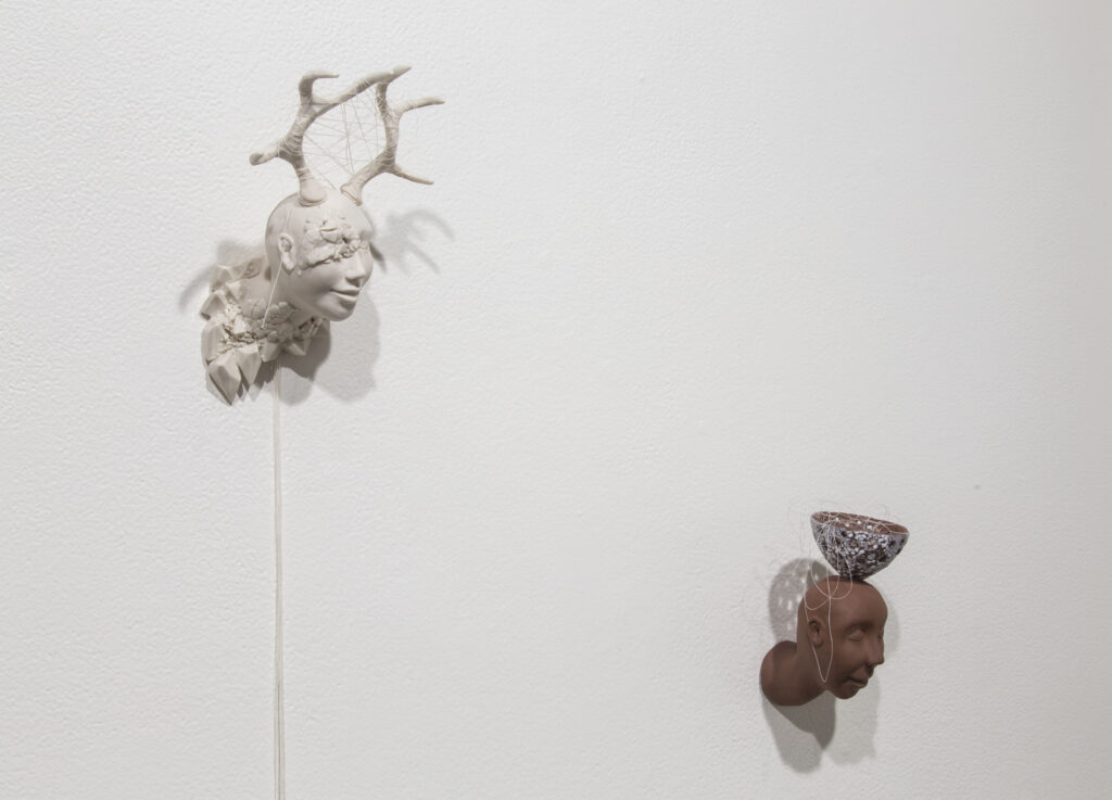 detail of wall sculptures with figures