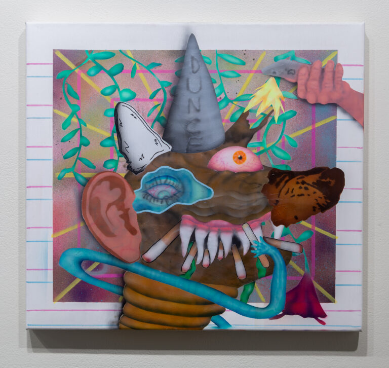 painting of dog smoking