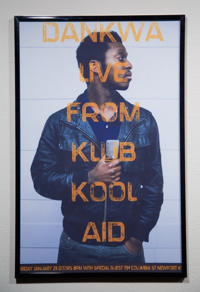 poster of man with text reading "live from klub kool aid"