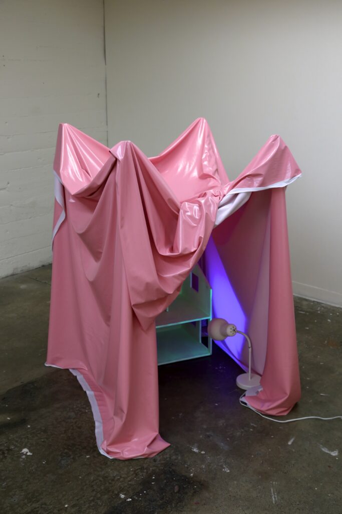 pink rubber sculpture