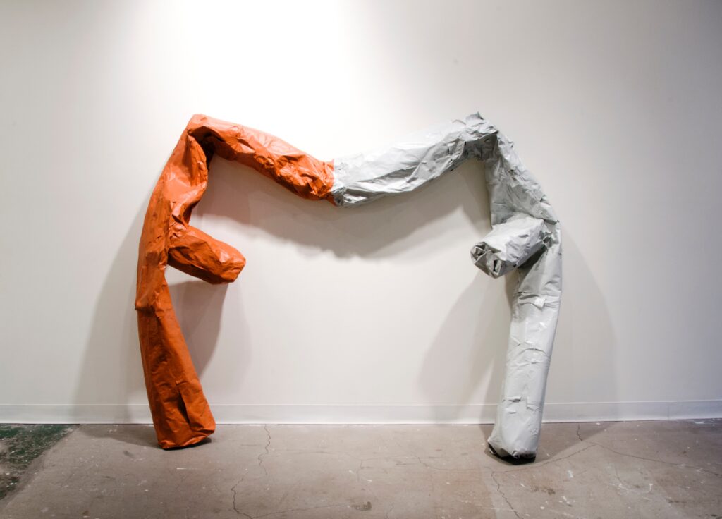 orange and gray soft sculpture