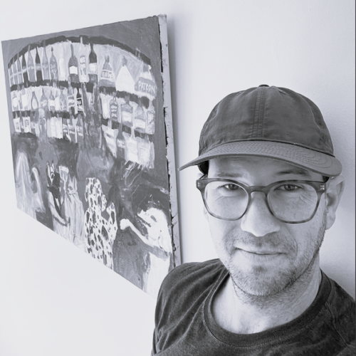 Man with hat and glasses
