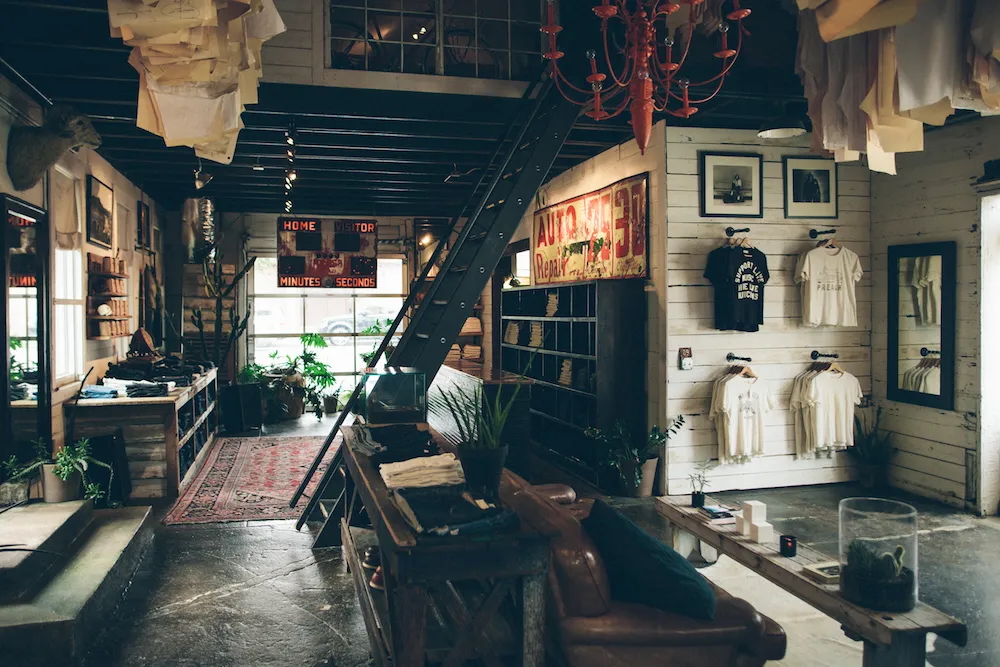 Store interior of Imogene + Willie