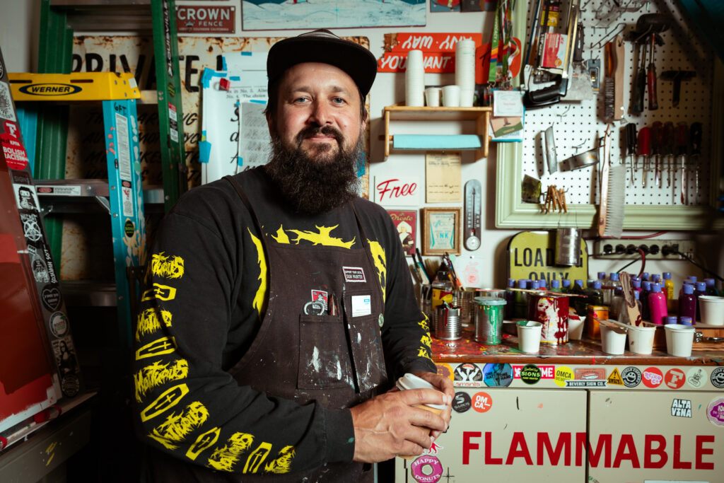 Tony Fizell '05 Art Academy Alum and Sign Painter