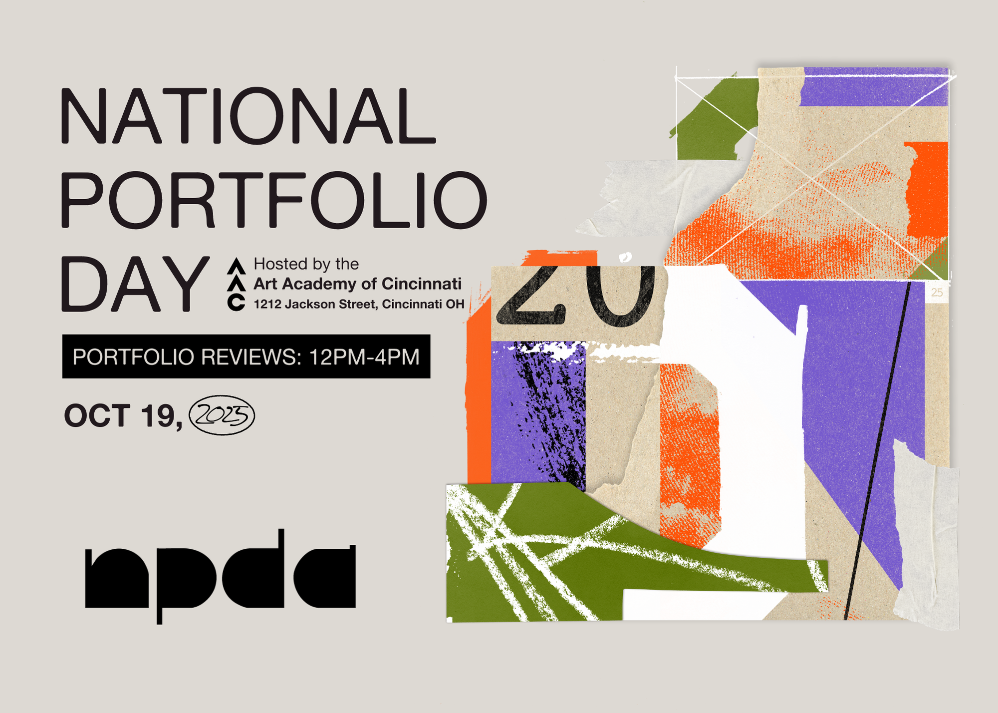 graphic for national portfolio day