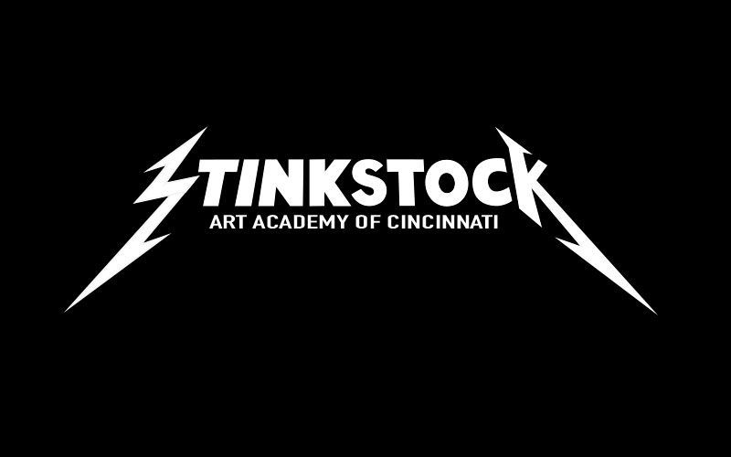 Stinktallica black and white logo