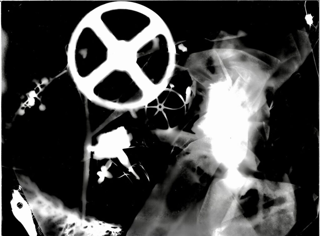 black and white abstract photogram