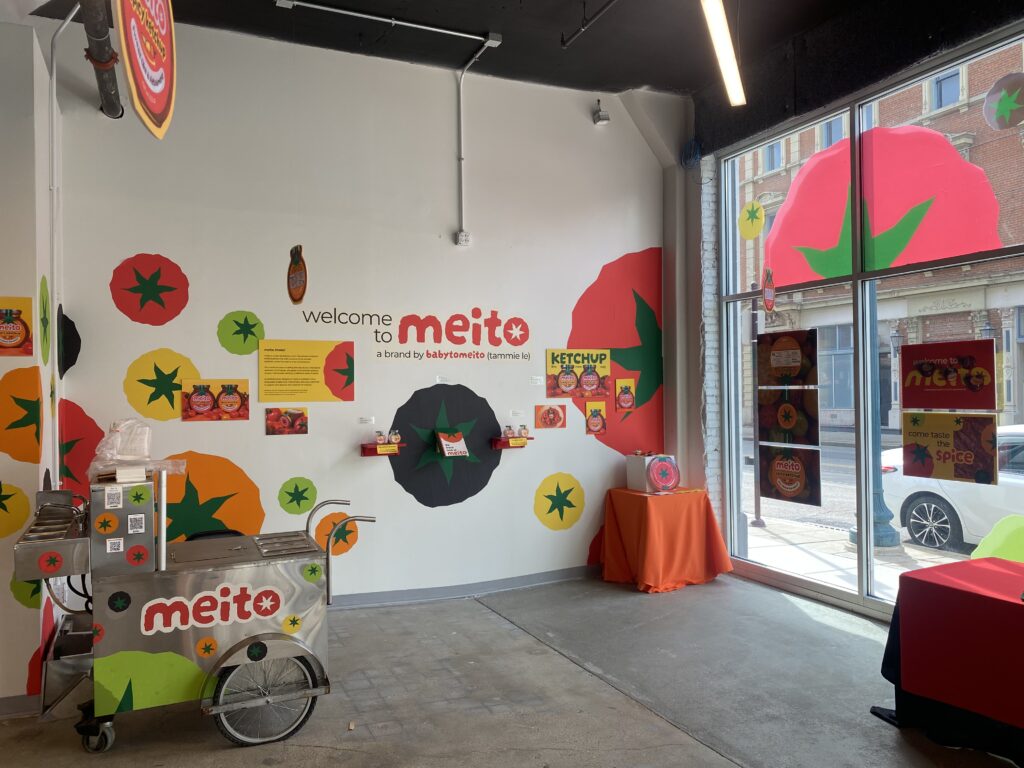 graphic design brand project for ketchup in a gallery space