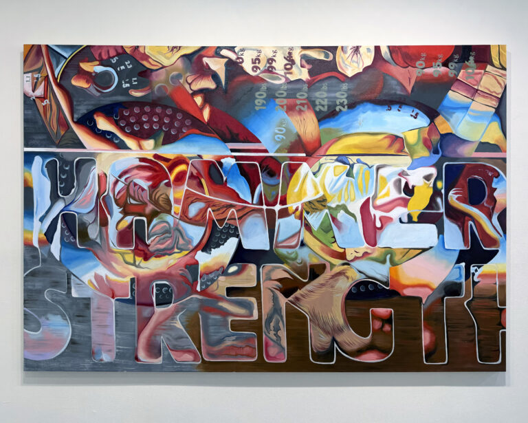large abstract painting reading hammer strength
