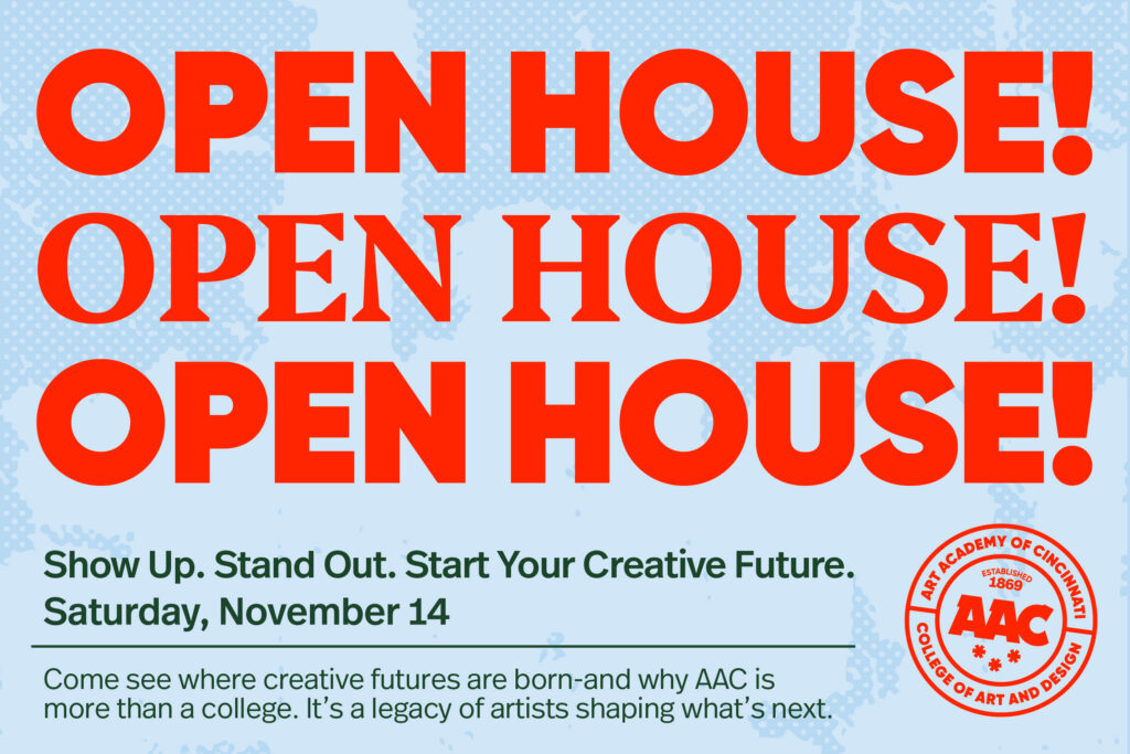 A graphic with the words "OPEN HOUSE" is shown.